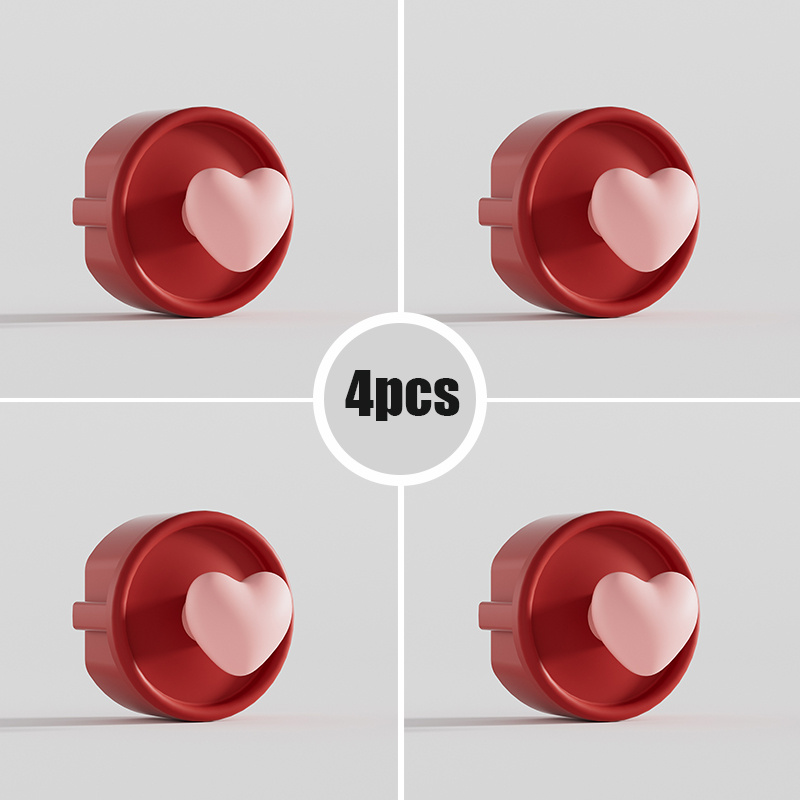 Image of 4pcs European Standard Safety Outlet Covers - Anti-electric Shock And Dustproof Outlet Protectors, Suitable For Home Use, Heart And Star Shapes - Compatible With European Standard Outlets
