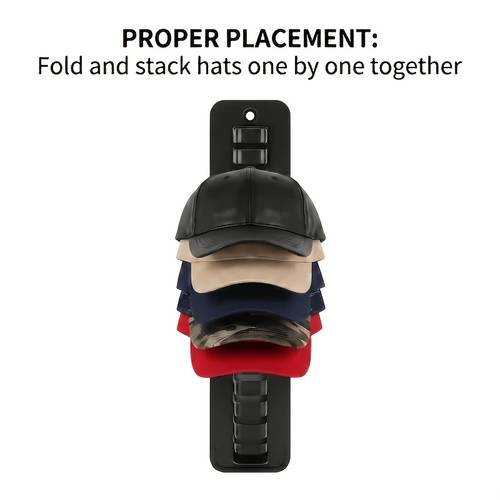 organizador de sombreros de pared, capacidad para 16 sombreros, instalación adhesiva sin taladro, diseño que , perchero de sombreros portátil de plástico , diseño que la visera, para armario, , almacenamiento de dormitorio , organizador colgador