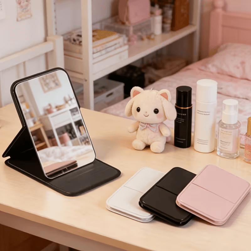 10pcs Foldable Mini Makeup Mirror Set, Portable Compact Vanity Mirrors