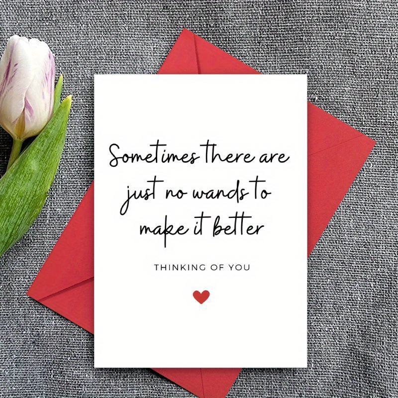 TEMU 1pc Greeting Card And 1pc Envelope. 2d Flat Condolence Card, Used To Your , Mourning, And Remembrance; Condolence Card Conveys Your For The , A