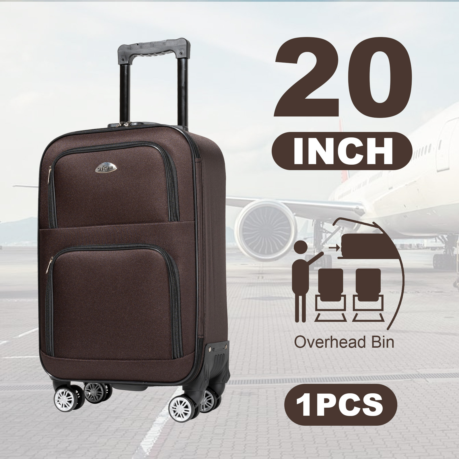 Luggage | New 20 Inch Softside | Options | High Cost-performance | Built-in Navigation Compass | Large Spacious Capacity | Essential Companion For , Short Trips And Business Commutes