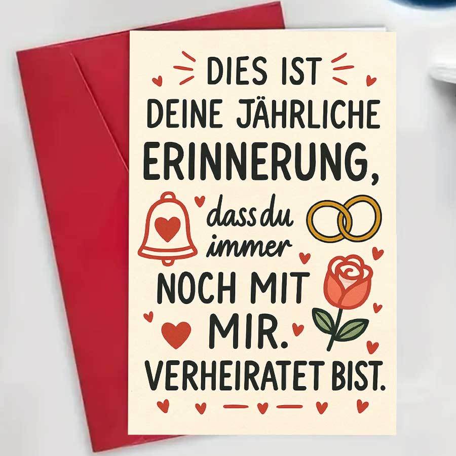 E-shop 1 Stück Jubiläumsgrußkarte für verheiratete Paare mit romantischem Design – für Ehepartner, die ihren besonderen Tag feiern – Zeigt Liebe