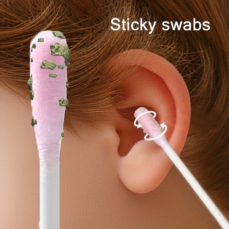 50pcs sticky ear sticks disposable ear canal cleaning swabs portable and non harmful swabs for home use earwax removal wonder daily ear cleaning and care tools
