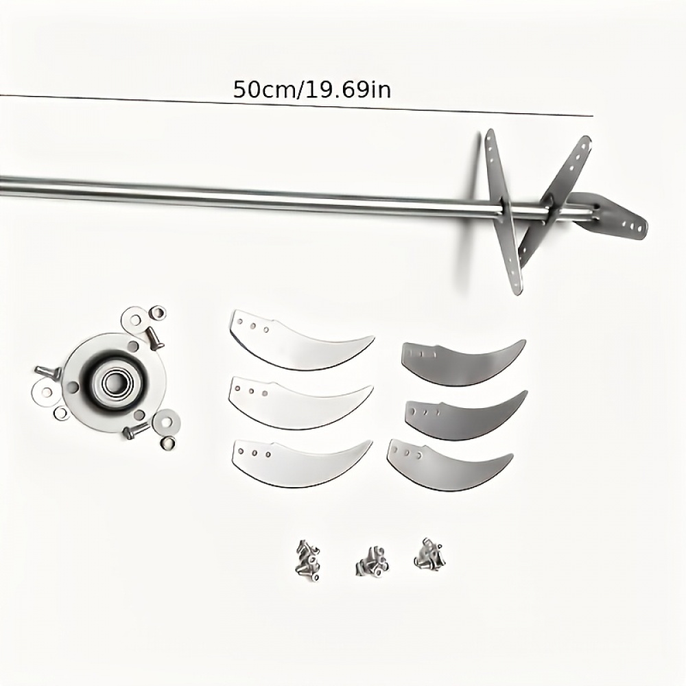 Temu – TEMU 6-blade Upgraded For Home Straw Chopper- Multi-functional Grass Cutting Blade Set, Suitable For Home Lawn Mowers: Lawn Trimming, Livestock Weed