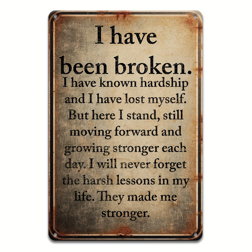 TEMU 2d Flat Vintage Wooden Inspirational Sign - Heavy Duty Outdoor/indoor Decor, Wooden Plaque, Suitable For Garage, Bar, Man Cave, Office - Rustic
