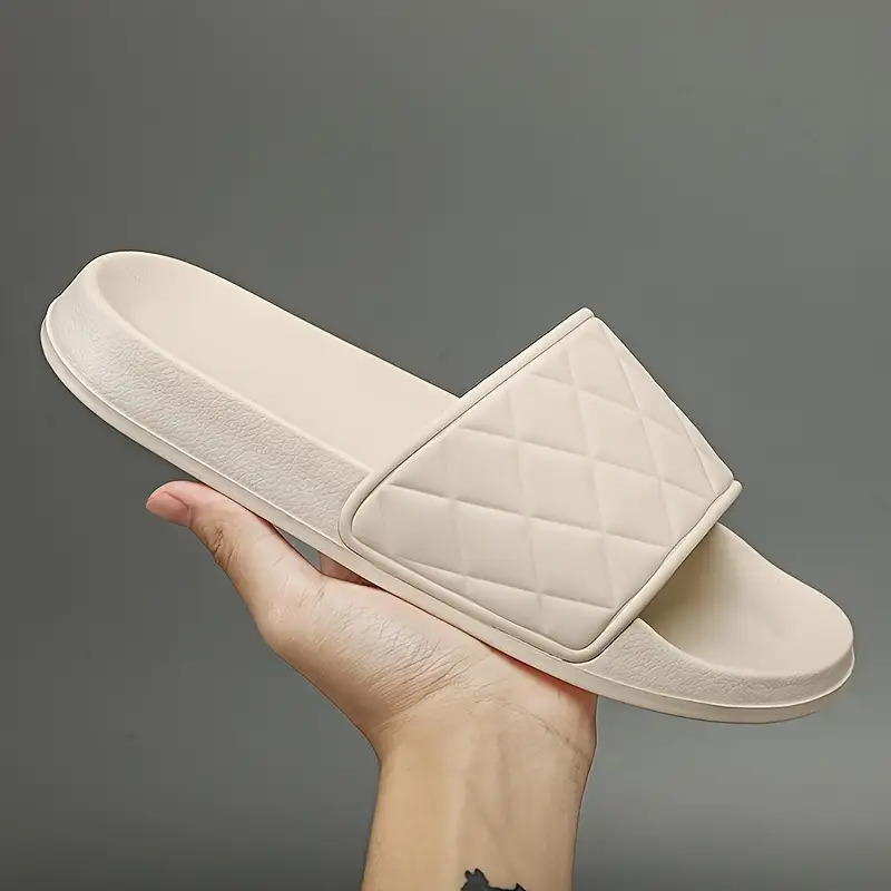 mens lightweight eva slip on slippers arch support anti slip sole cushion   slip on sandals for indoor outdoor beach   slip on closure large size   ideal for mens everyday formal use indoor footwear diamondpattern design durable pvc sole Product details 0