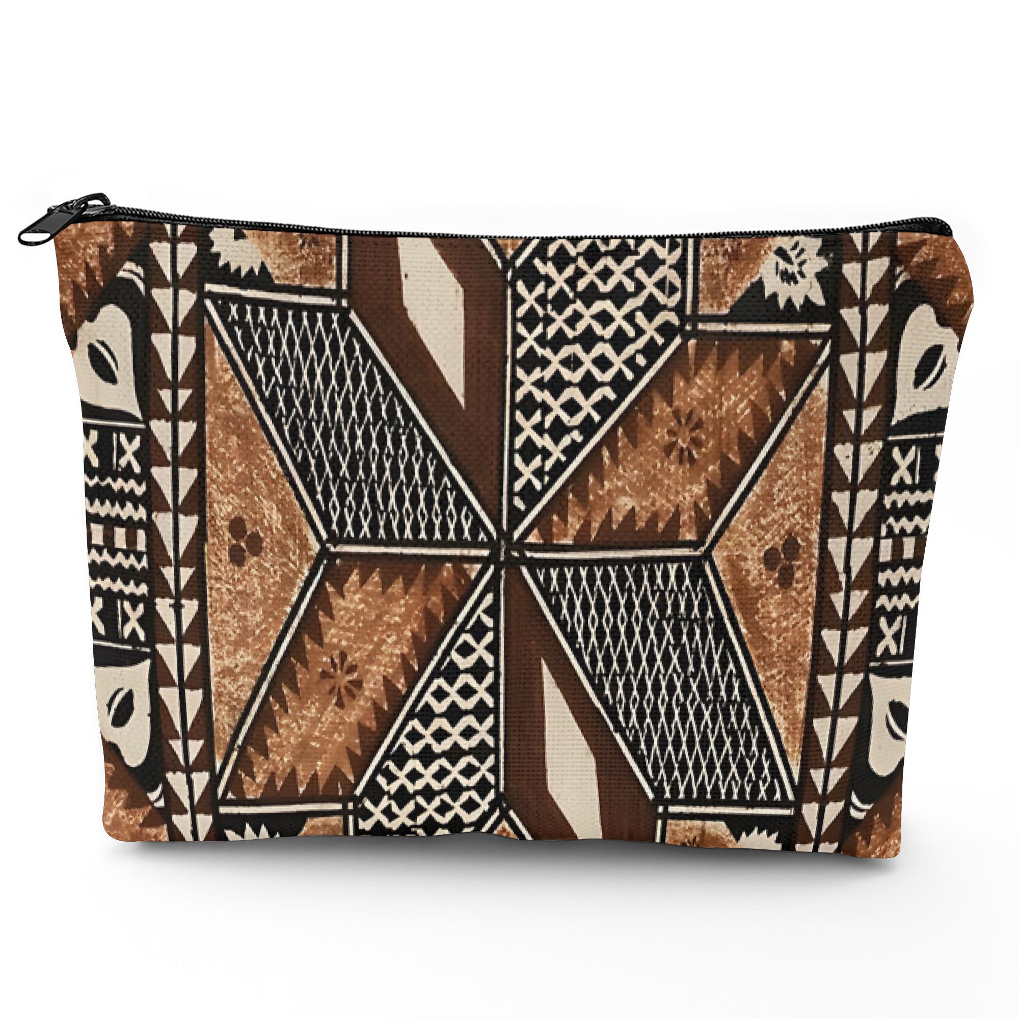 TEMU Polynesian Stylish Makeup Bag With Creative Designs Ideal For Keeping Lipsticks, Brushes, And Other Small Beauty Products