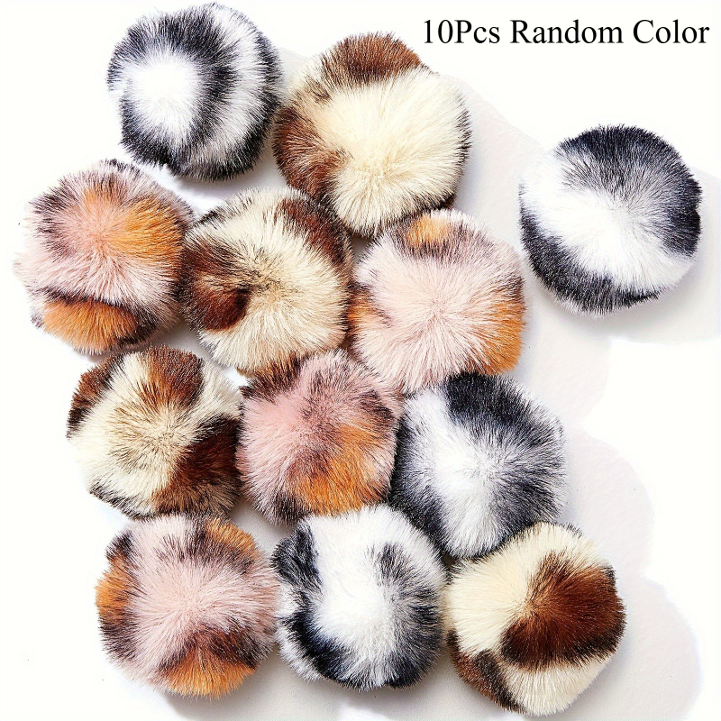 E-shop Zufällige Farbe 5 Stk./10 Stk./15 Stk. Katzen Pom Pom Spielzeug mit Quaste - Gestreiftes Plüsch Interaktives Spielzeug für alle Katzenrassen und