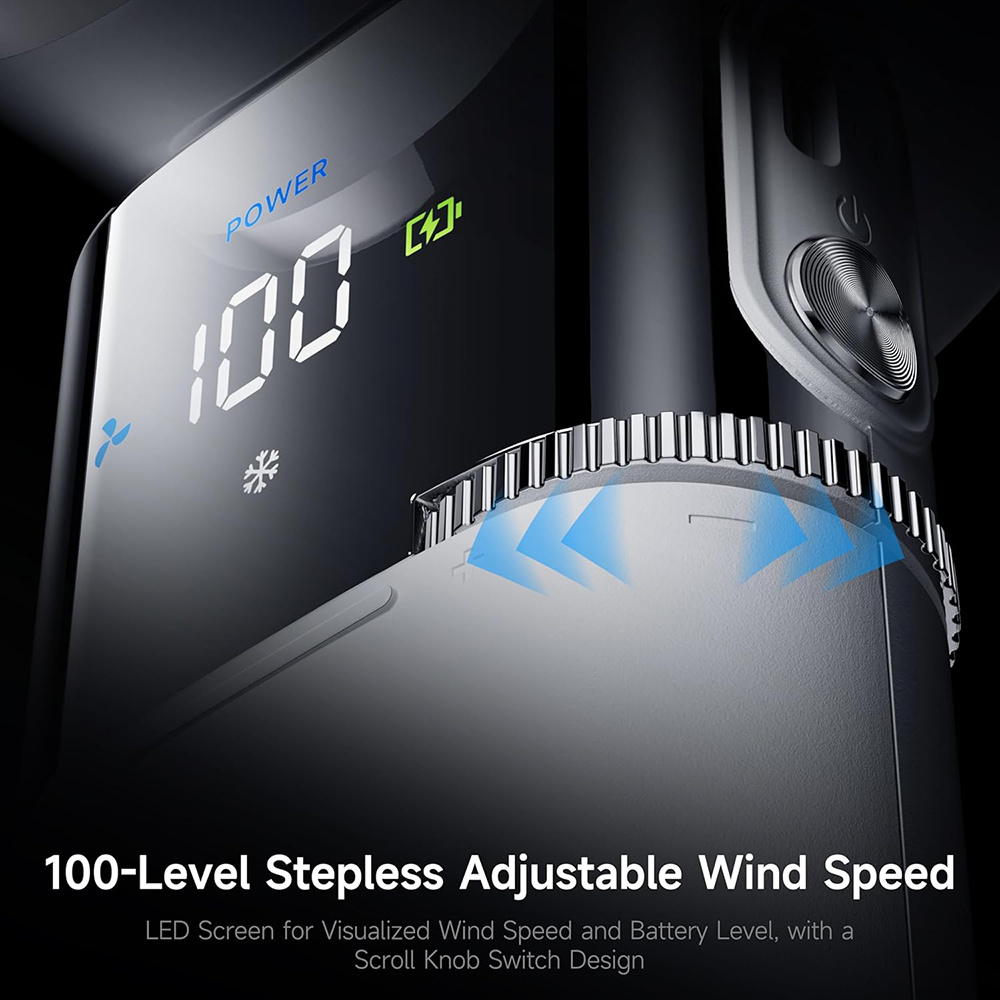 9000mAh Power Bank & 100-Level Wind Control High Speed Fan with Built-in Extension Cable, Foldable/ Hanging Dual-Mode Design for Outdoor, Home, Classroom - Boyfriend/ Girlfriend Surprise Gift