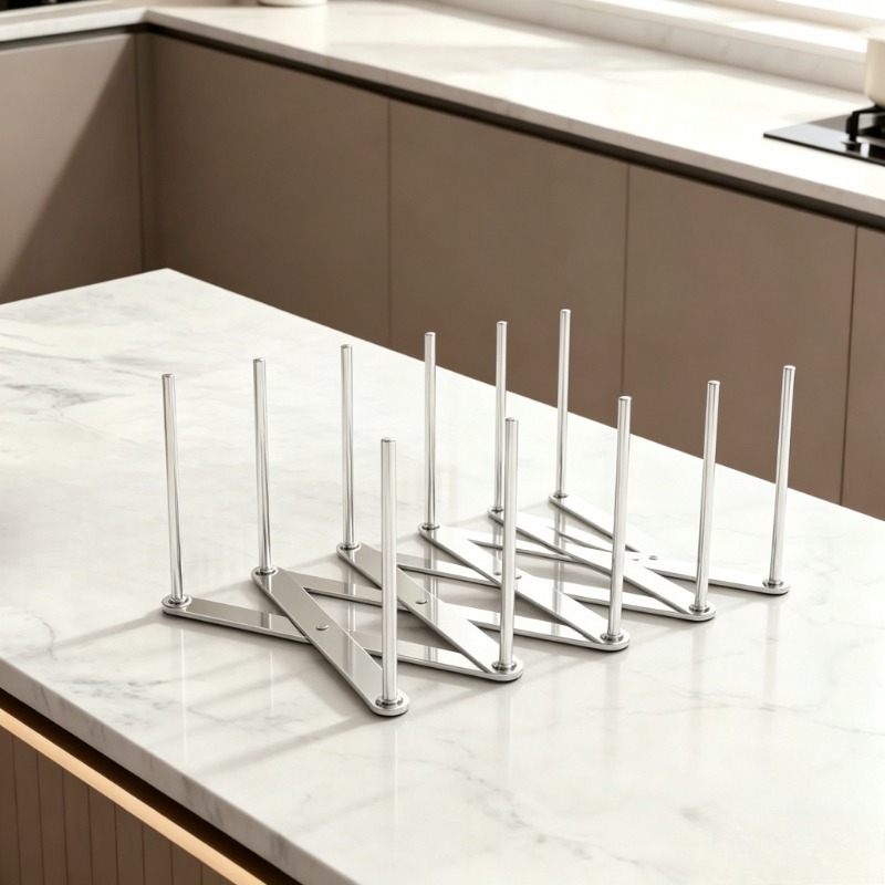   foldable kitchen countertop drain rack space saving retractable drying mat with draining area