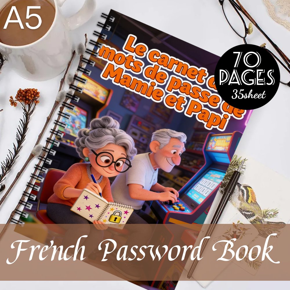 TEMU Un cahier de de passe humoristique sur le thème français, conçu pour enregistrer les internet et informatiques, de organisateur de de passe pour