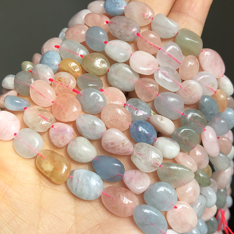 

38pcs 8-10mm Natural Irregular Stone Beads Oval Loose Spacer Beads For Jewelry Making Diy Bracelet Earring