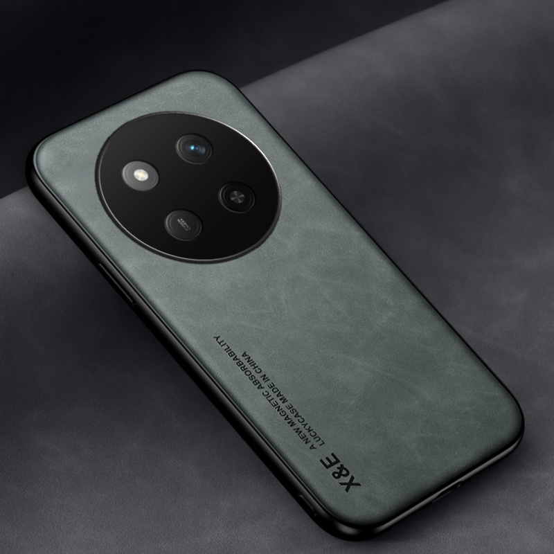 Phone case: for Honor X9c Case, Suede PU Leather Case, Anti-Vibration Anti-Slip Ultralight Luxury Cover Compibable with Honor X9c