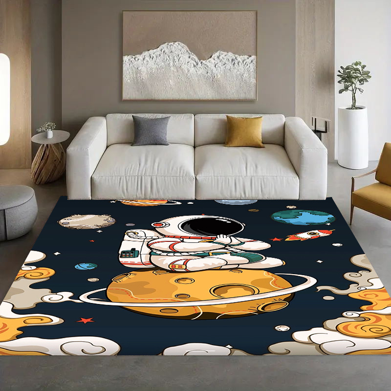 TEMU 1pc Cartoon Astronaut Pattern, Suitable For Kitchen Floor Mats, Bathroom Floor Mats, Living Room Floor Mats, Bedroom Floor Mats, Outdoor Floor