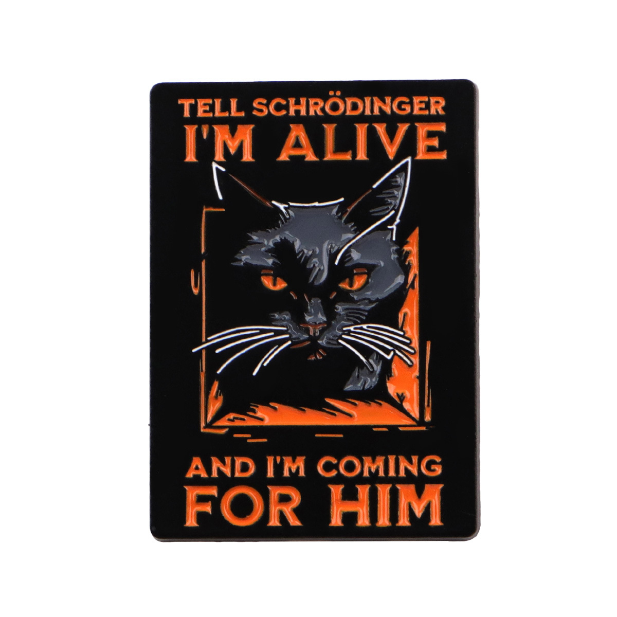 TEMU 1pc Tell And I'm Coming For Him Brooches Backpack Badge Lapel Pins Cat Enamel Pin For Backpacks Additions Gift Briefcase Badges Cartoon Pin