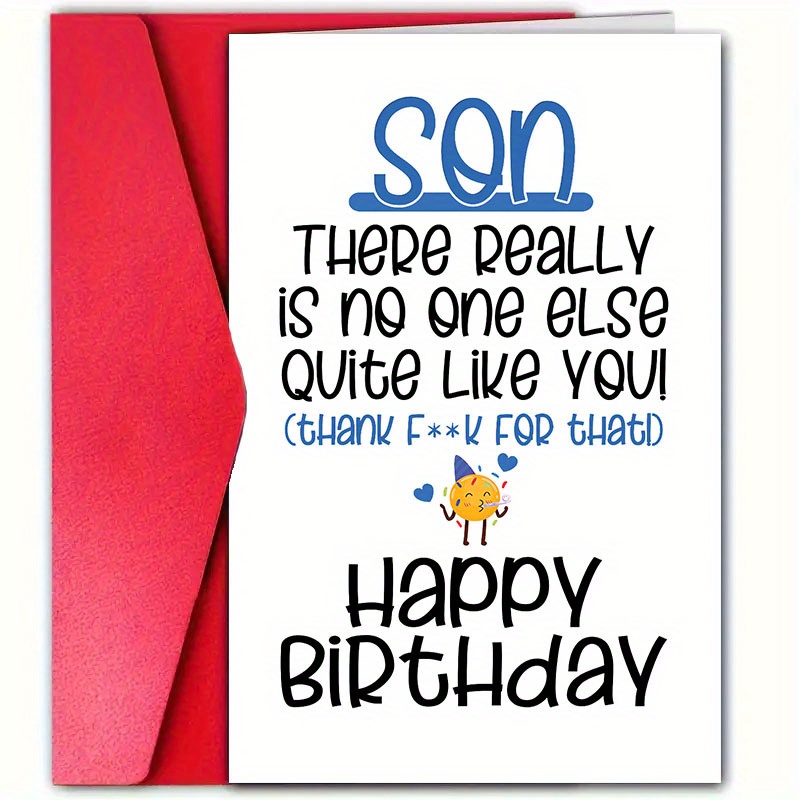 

1pc Son Greeting , 12cm X 18cm, Unique For , , December Birthdays, - , Universal