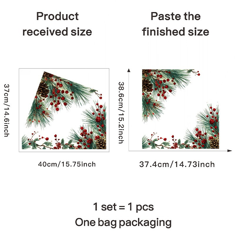 TEMU 2d Flat, Realistic Static Cling Window Stickers Suitable For Winter - Reusable Suitable For Home & Shop Doors, Thick Plastic Suitable For Panels