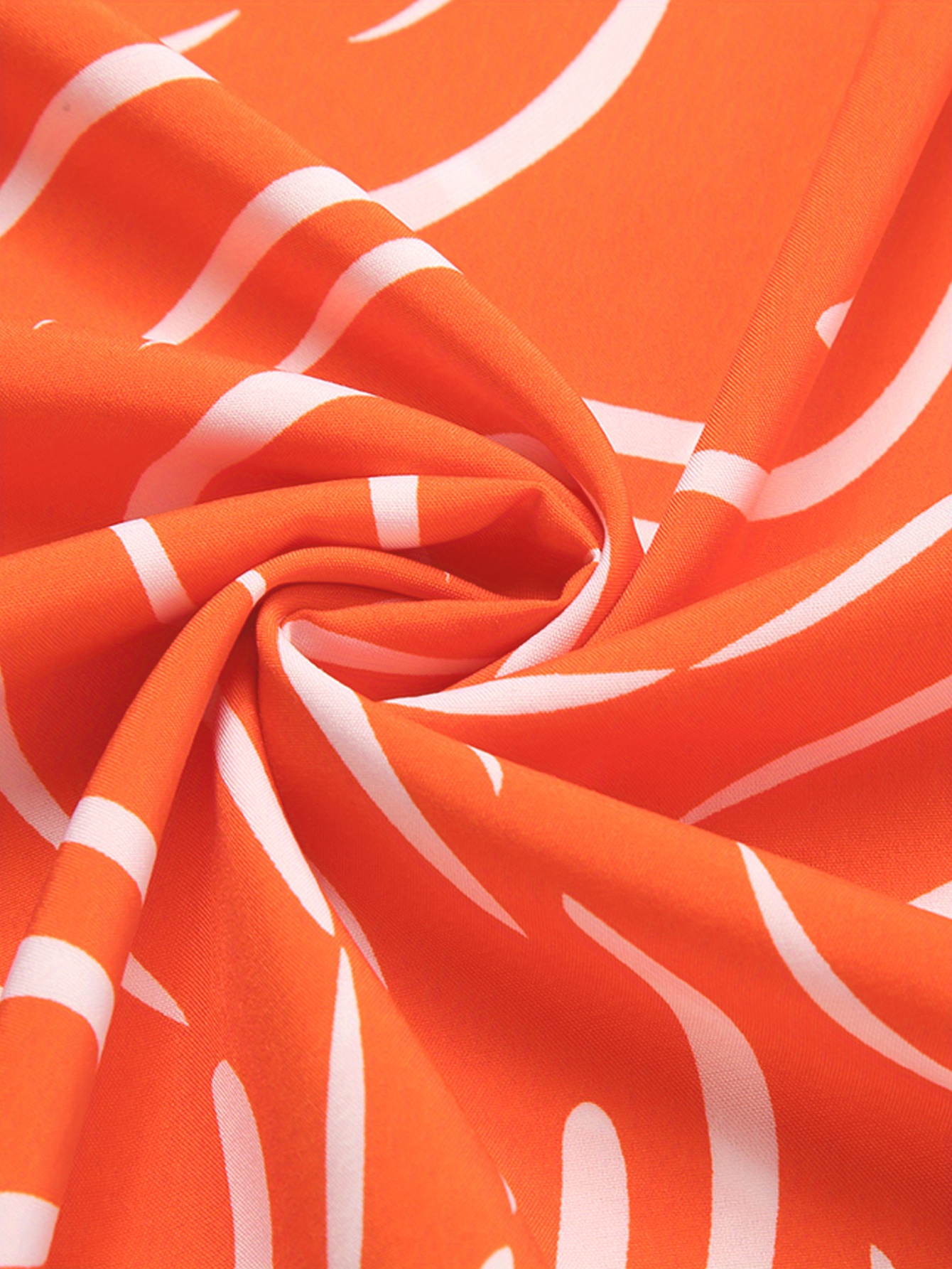   plus size womens v neck printed   sleeveless   orange     3