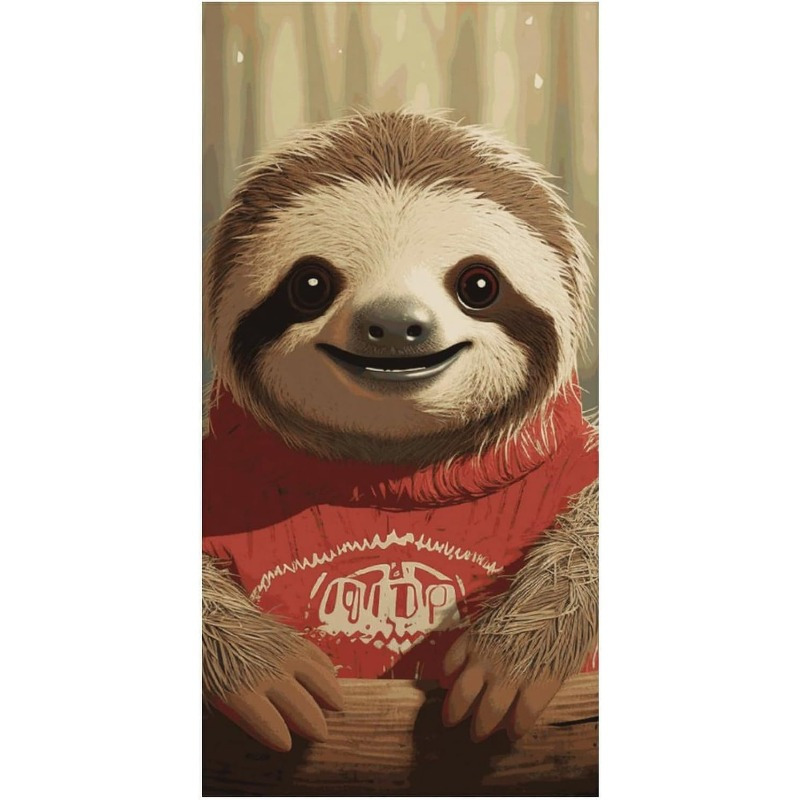 

1pc 18*26 Inch Cartoon Sloth Towel Fitness Towel Kitchen Towel Lightweight Travel Towel Adult Gift