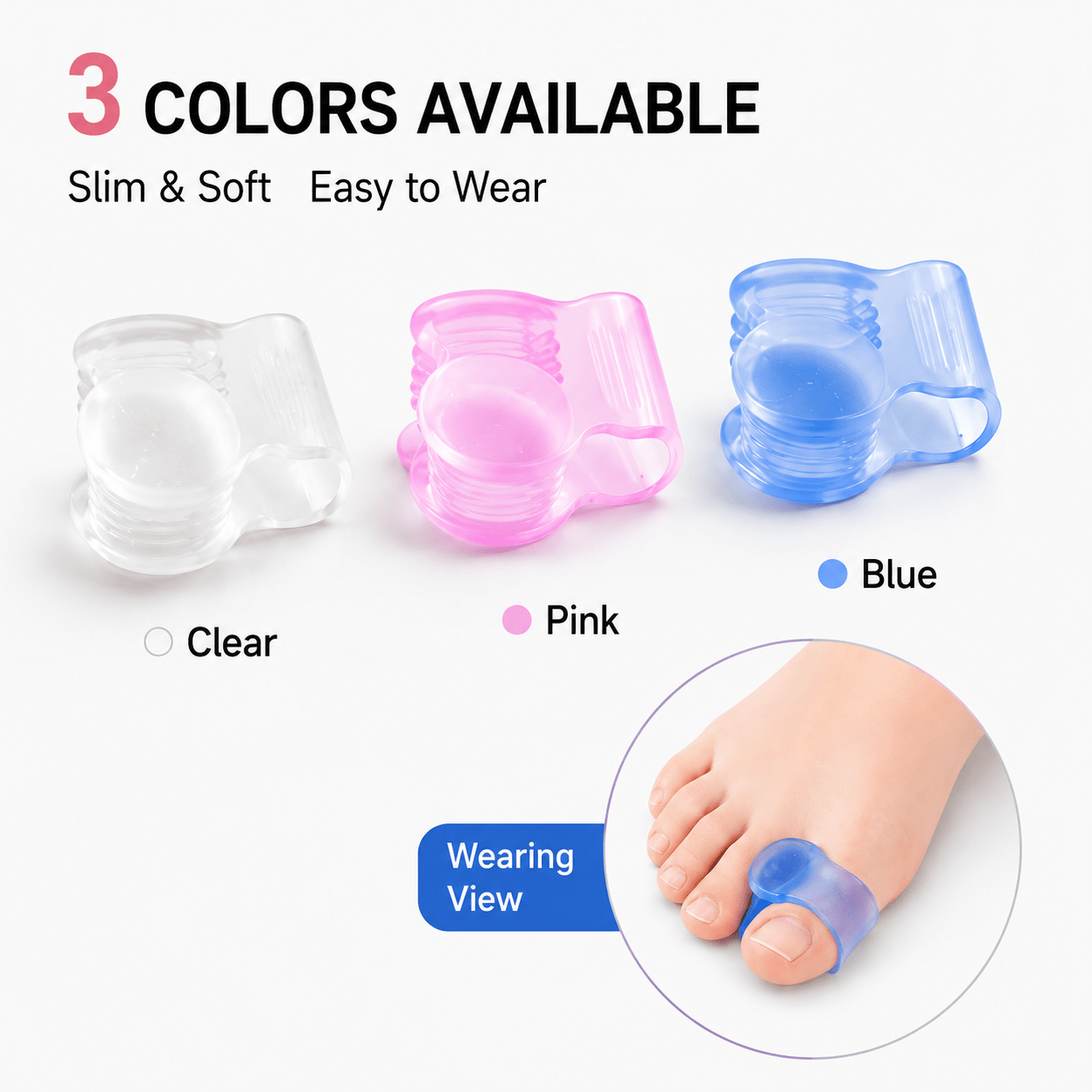 Soft Big Toe Separator for Foot Care and Comfort