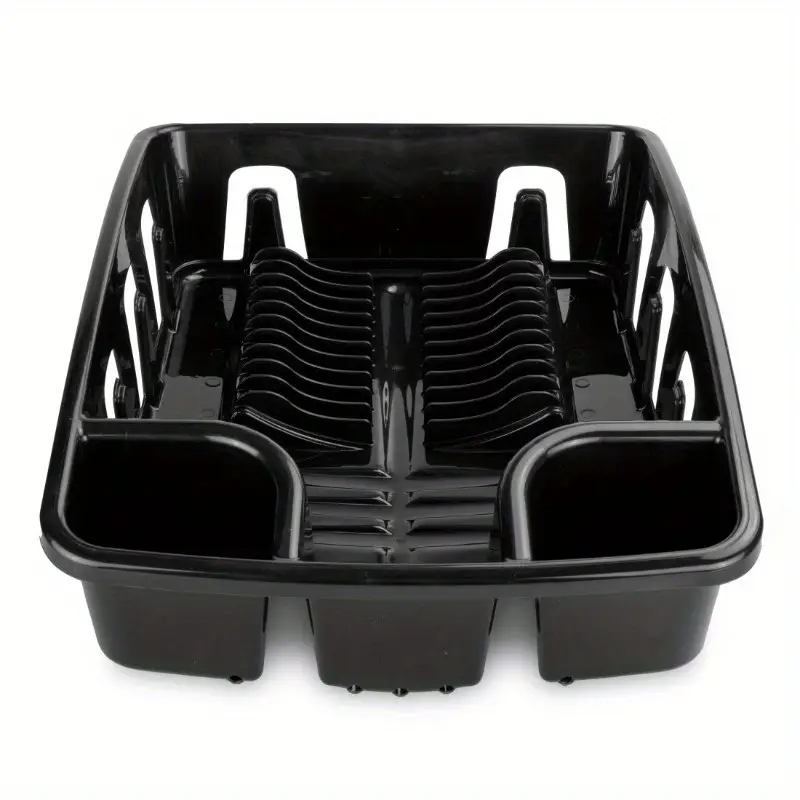 dish rack and with base - heavy-duty -saving dish drying rack with 10 plate holders, 8 cup holders & utensil rack, elevated feet for sink, for small kitchens, dishwasher- assembly, angled base for draining, durable construction, fits over standard sinks, modern kitchen organizer (17.625”l x 13.375”w x 5.375”h), wall mounted dish drying rack, dish drying rack for kitchen sink, kitchen plate rack, Product details 7