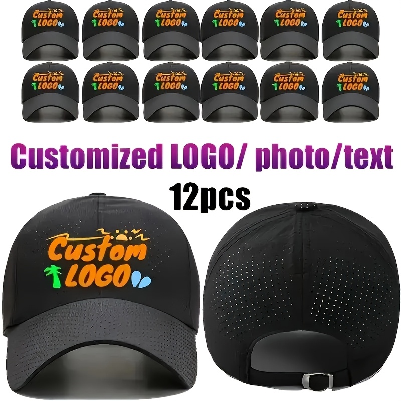 12 Custom Baseball Caps with Personalisation Options