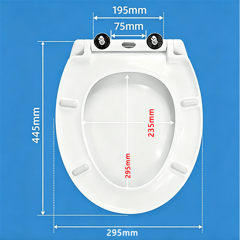 1pc Universal O-shaped Toilet Seat - Easy To Remove & Clean, High-strength Plastic Construction, Fits Most O-shape Toilets, Quick-release Design, Classic White, Durable & Heavy-duty For Bathroom Use