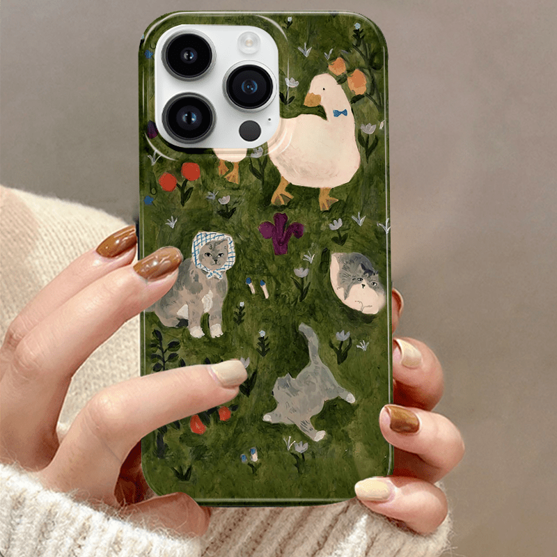 TEMU Phone Case - Adorable And Artistic Cartoon-themed Phone Cases For Korean Films, Compatible With All For Iphone Including 16, 15, 14, 13, 12, 11,