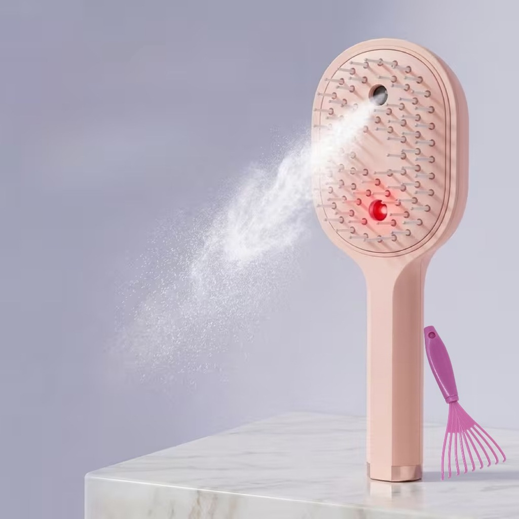 TEMU FEIYBA Juego de 2 piezas de masajeador de cuero cabelludo con cojín de aire y peine desenredante para mujer, adecuado para cabello largo y ,