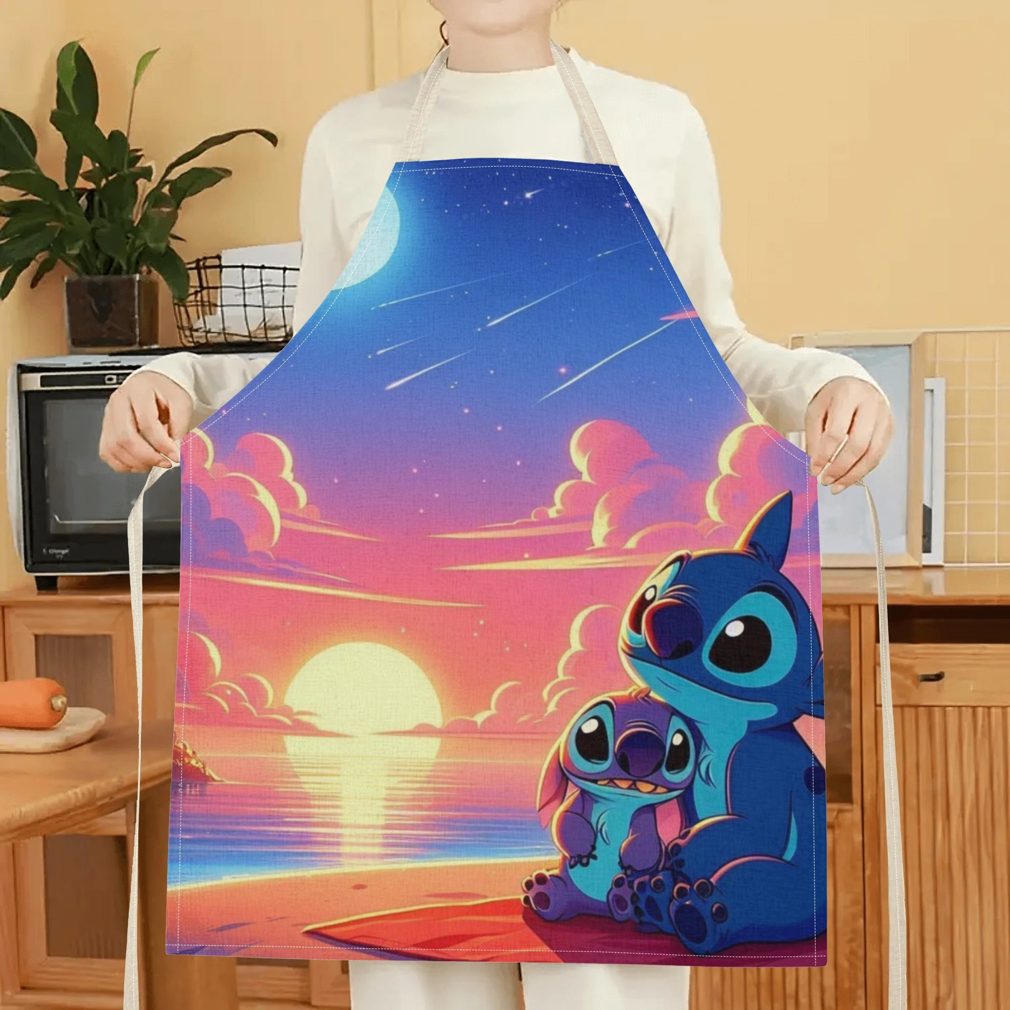 disney   a stylish waterproof apron featuring adorable cartoon designs of  ,  ,  ,  , and more.   beautiful and fashionable, with a simple and elegant style, suitable for hotels, supermarkets, restaurants, fru hops, bubble tea stands, and   home use. details 5