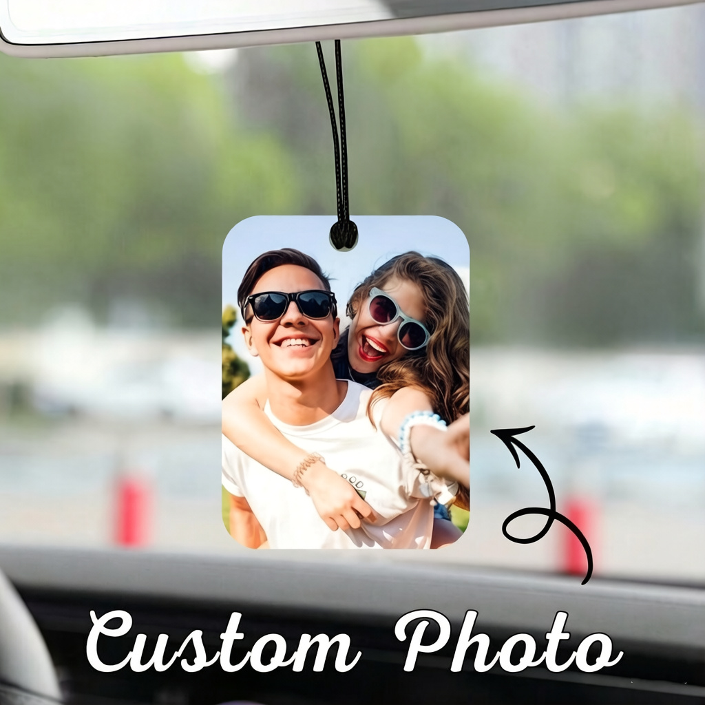 2d Flat, Personalized Custom Photo Car Pendant, Custom Acrylic Car Decoration Pendant, Suitable For Rearview Mirrors, A Perfect Gift For Him/her/, Valentine's Day, Mother's Day, Father's Day Gift