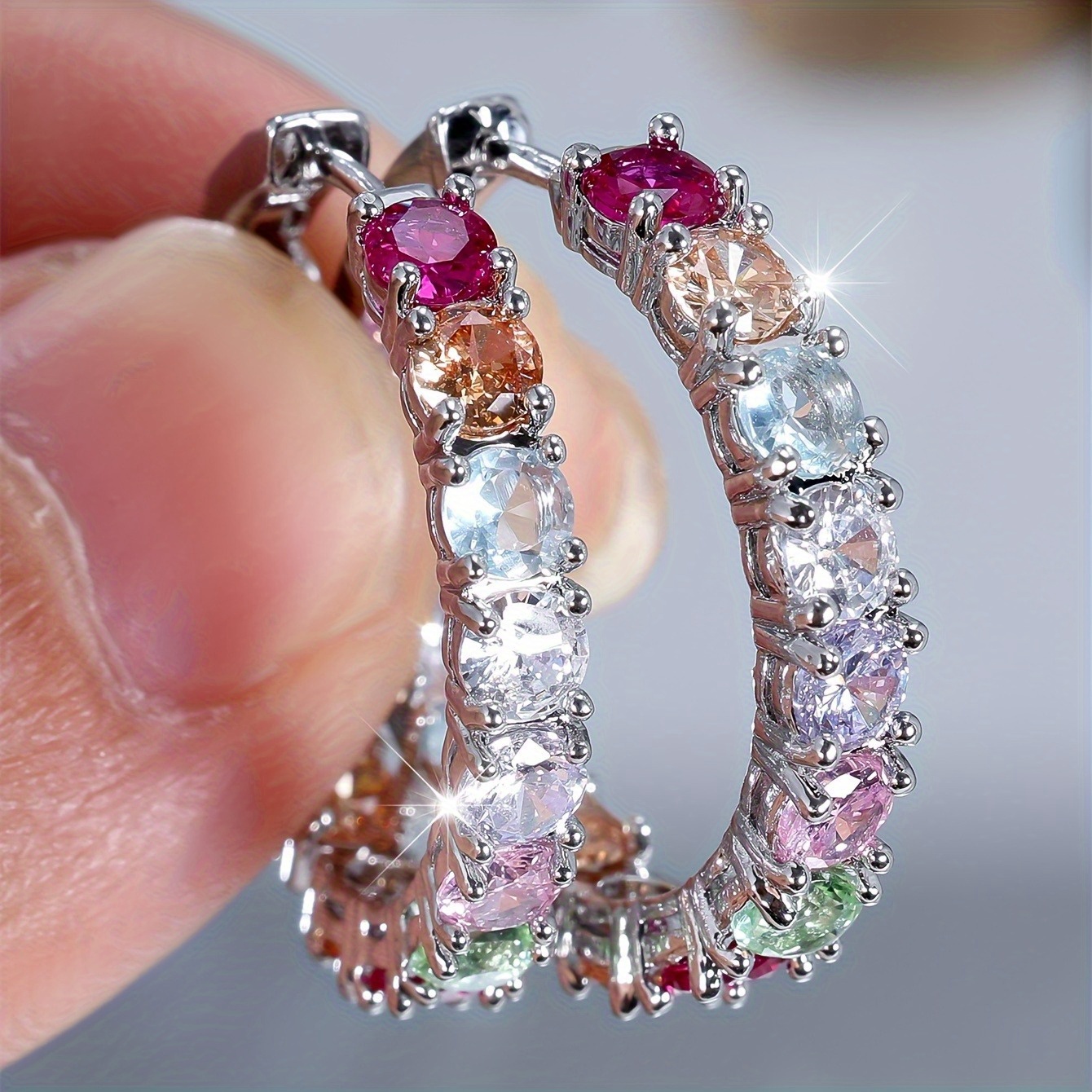 TEMU Elegant Earrings - A Pair Of Delicate Stylish And Versatile Earrings For Women