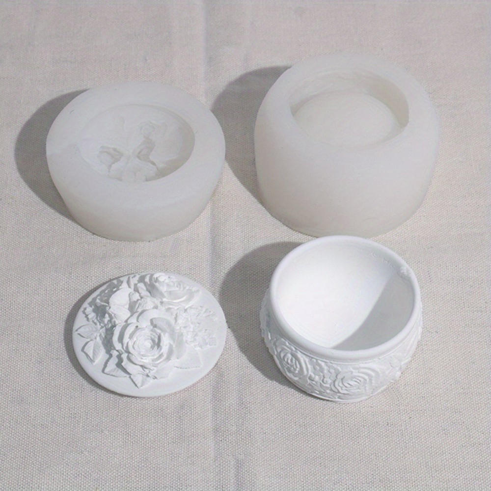 TEMU Floral Silicone Mold For Jewelry And Storage Boxes - Versatile Diy Resin Casting Mold For And Garden Decor, Earrings, Rings, And Necklaces, Jewelry Casting Supplies