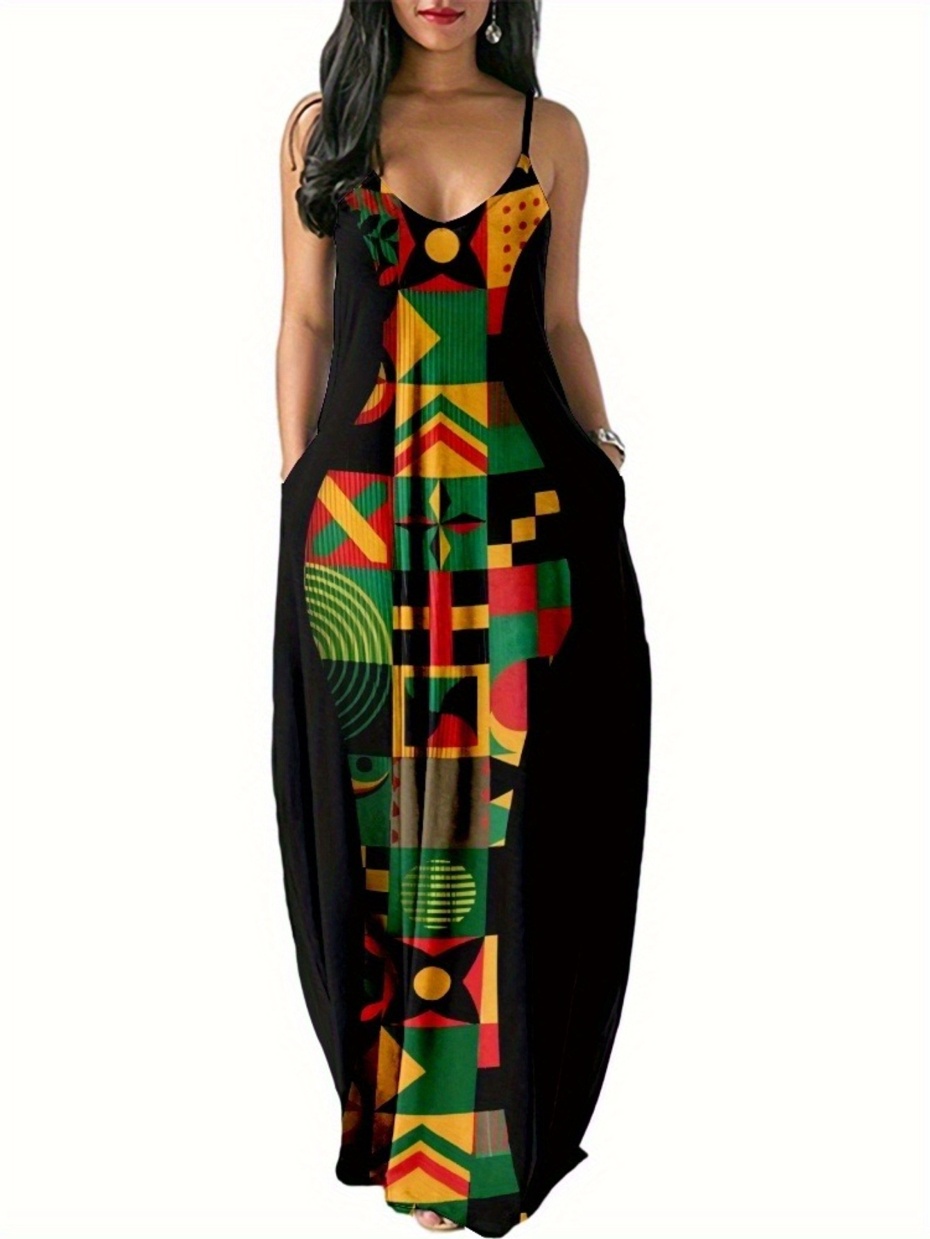 Plus Size Strappy Maxi Dresses Standard Sizes