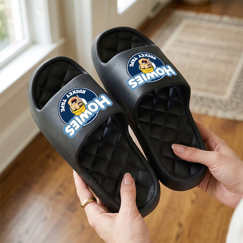 TEMU 1 Pair Printed Slippers, Plus-size Beach Slippers, Vacation Travel Slippers, For Home Bathroom Slippers, Unisex, Comfortable And Breathable,