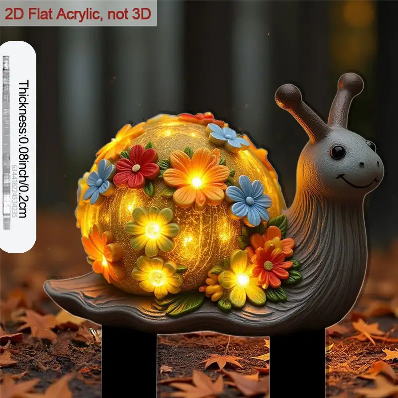 E-shop 2D Flat - 【2D Flat】 2D Flat - [2D Flat] 2D Flat Oberfläche, . 2D Flat Oberfläche Outdoor Acryl Schneckenform Garten Dekoration mit Spitze und