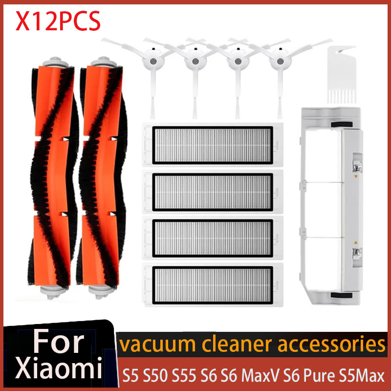 TEMU For Xiaomi S5 S502-00 S502-02 S6 S6 Maxv S6 Pure E4 E5 Robot Vacuum Part Main Side Brush Filter Mop