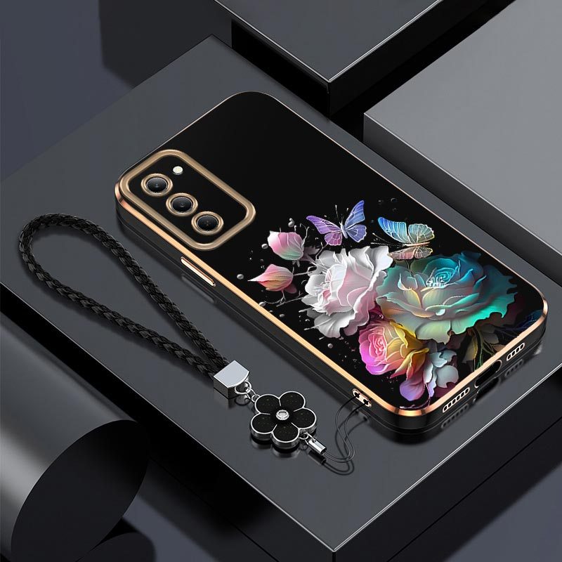 TEMU Phone Case - The For Redmi 15 5g Lotus Case Features A Lanyard Pattern, A Comfortable Design, And Provides Durable Protection, Making It Perfect
