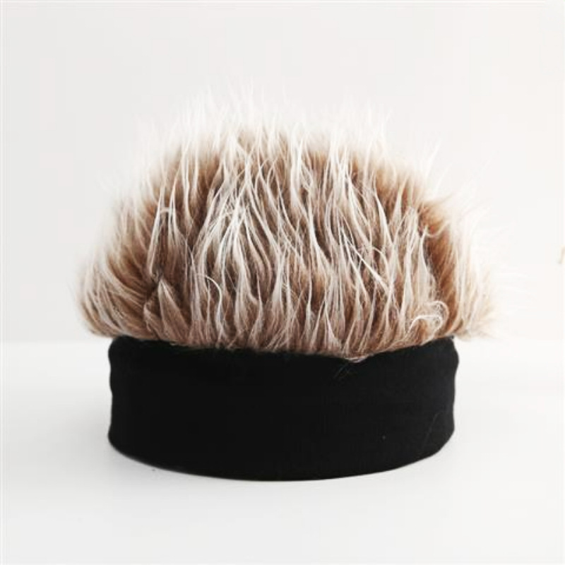 TEMU Cappello Beanie da Stile Hip- Capelli Finti - Stile Lavorato a Maglia con Capelli Sintetici -Veri, Accessorio Durevole per Feste e - per