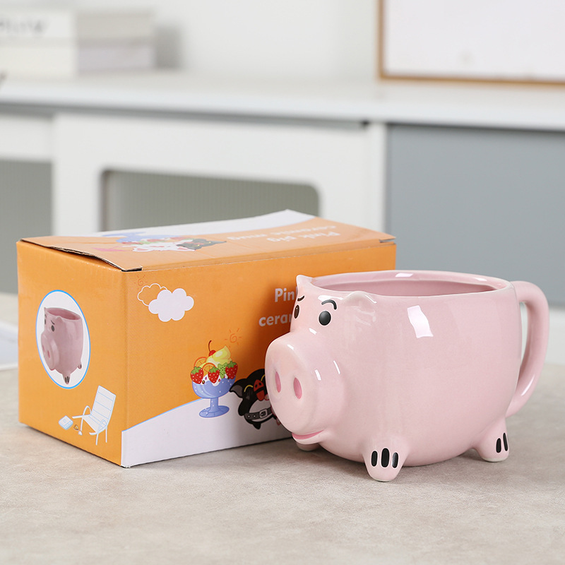 white porcelain ceramic pink pig coffee - Temu Malaysia