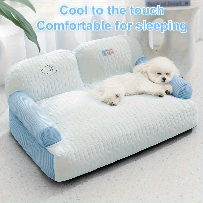 breathable removable washable dog sofa bed spring summer pet nest with cartoon   removable washable polyester bed mat for small medium large dogs pet furniture bed   design   Product details 2