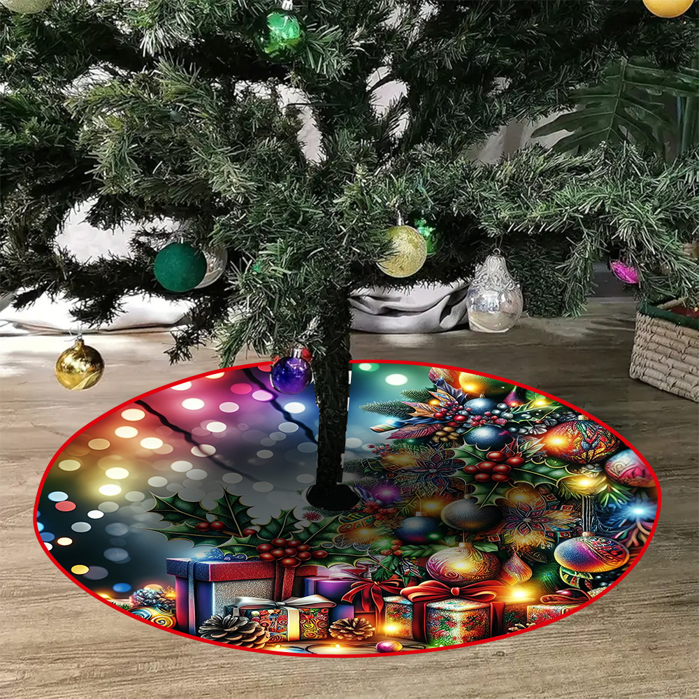 

1pc Christmas Tree , Polyester, Covering, For Christmas, , Hanukkah, New , & Decorations