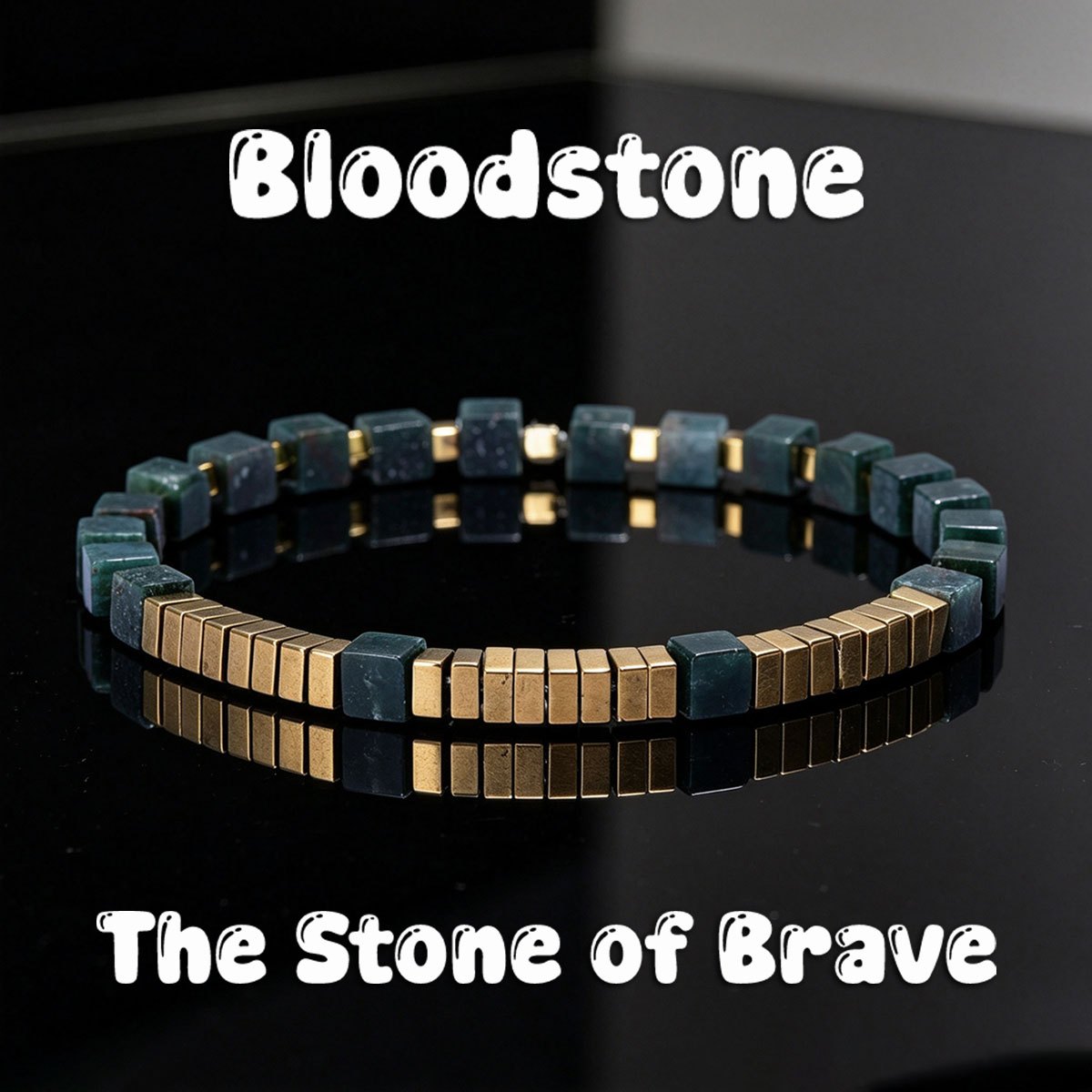 TEMU Vintage Style Square Bead Bracelet, Stone Anti Allergy Jewelry Symbolizing , The For Gift During Year, Suitable For Daily Wear