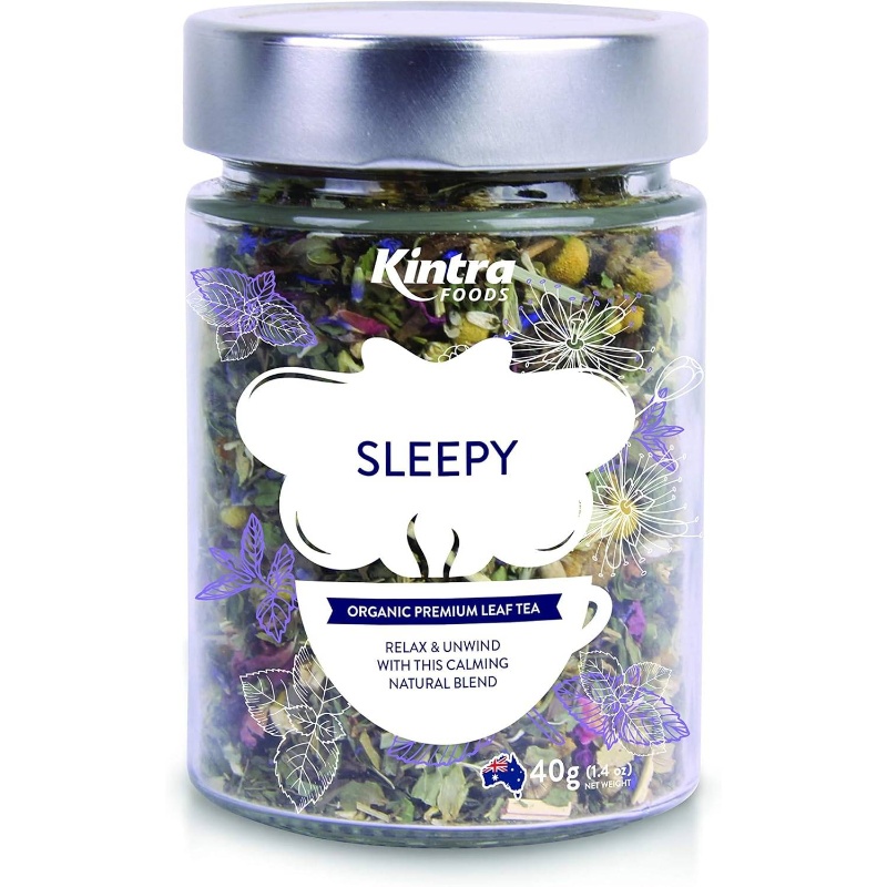 Premium Sleepy Loose Leaf Tea, 40g, Bedtime Drink, Ingredients, Herbal Infusion, Herbal Sleep Aid, Loose Tea Packets, Wellness Enthusiasts