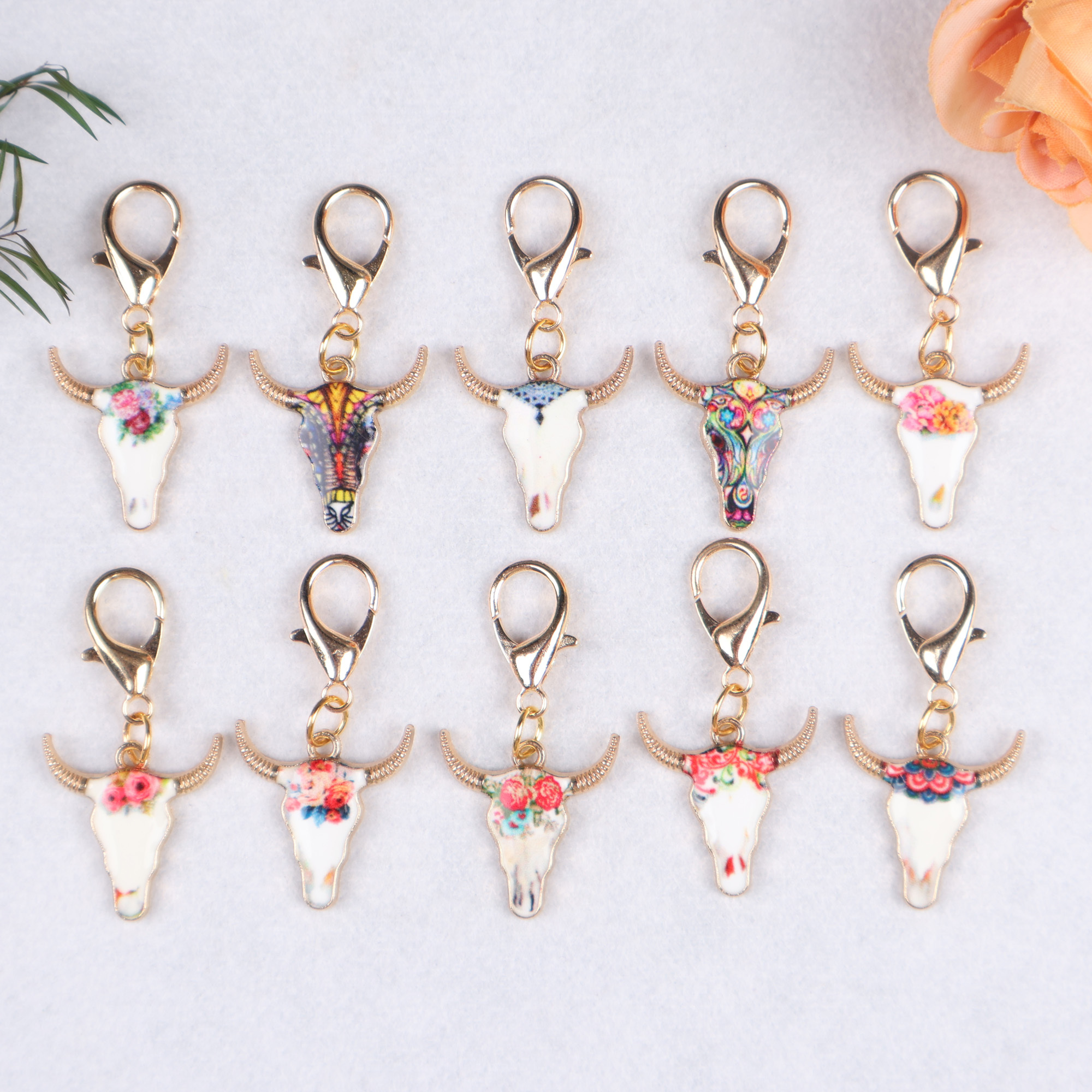 TEMU Ensemble de 10 porte-clés de fête tête de unique et , cadeau de décoration de fête pour hommes et femmes, pour portefeuille, sac à dos, sac de
