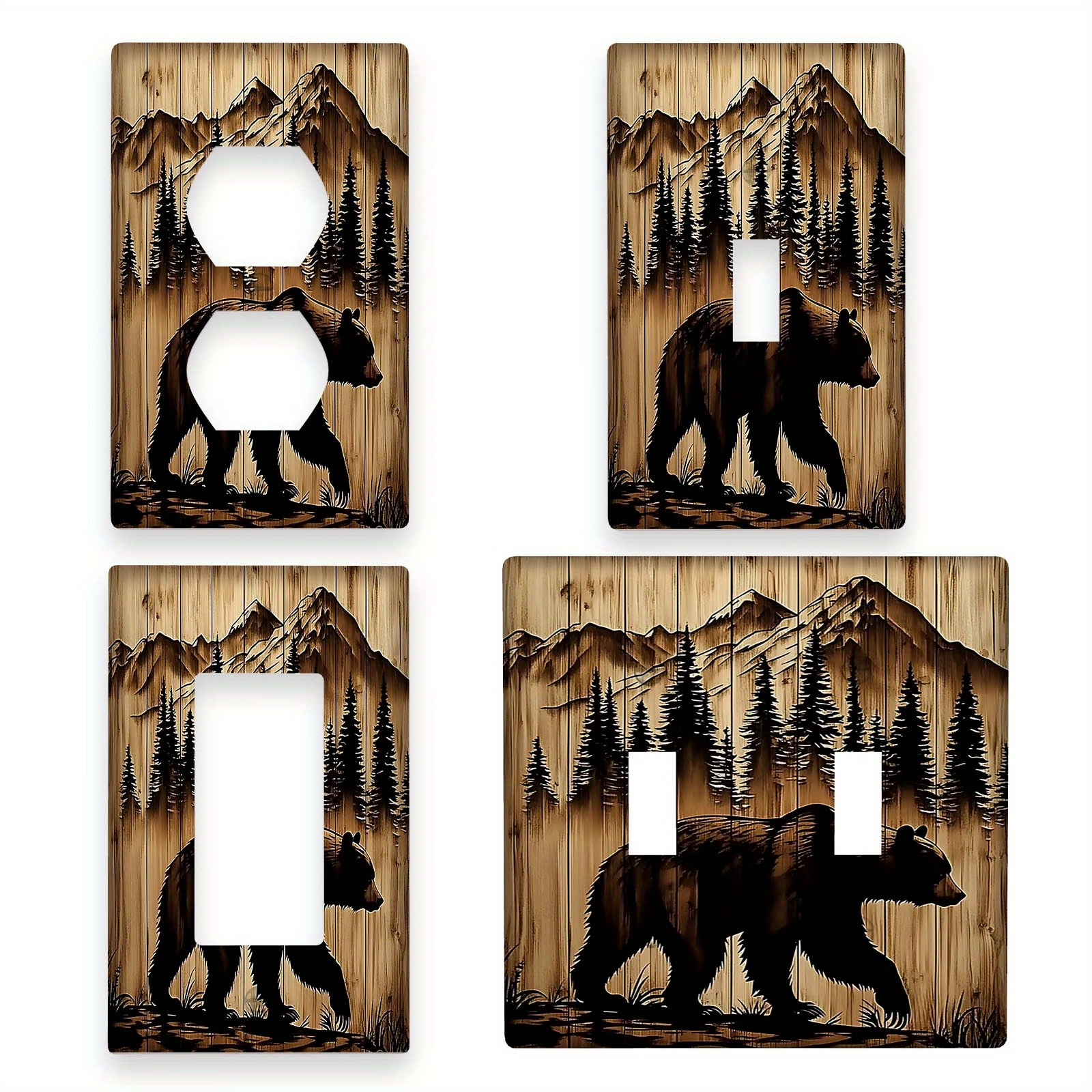 

Bear Pattern Wallplate For Switch , Polycarbonate, No Required, / Decorative Art , Or Double , Of 1