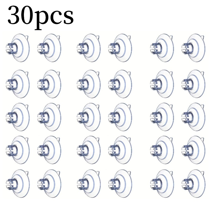 TEMU 30pcs Christmas Light Suction Cups, Christmas Light Holder, Hook, Christmas Decoration Hook, Small String Holder, Suitable For Holiday Lights,