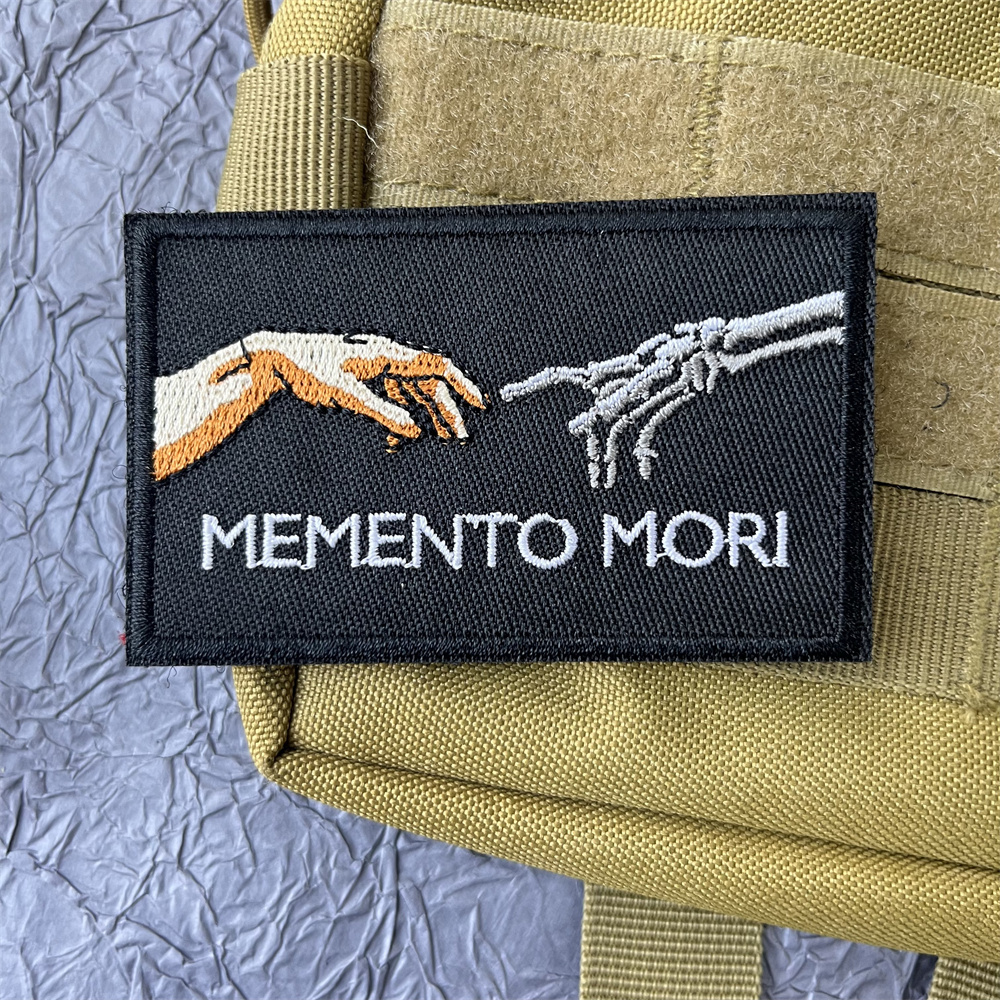 

Embroidered Application For Tactical Backpacks, Mixed Color Skeleton Patch, Morale Badge With Backing