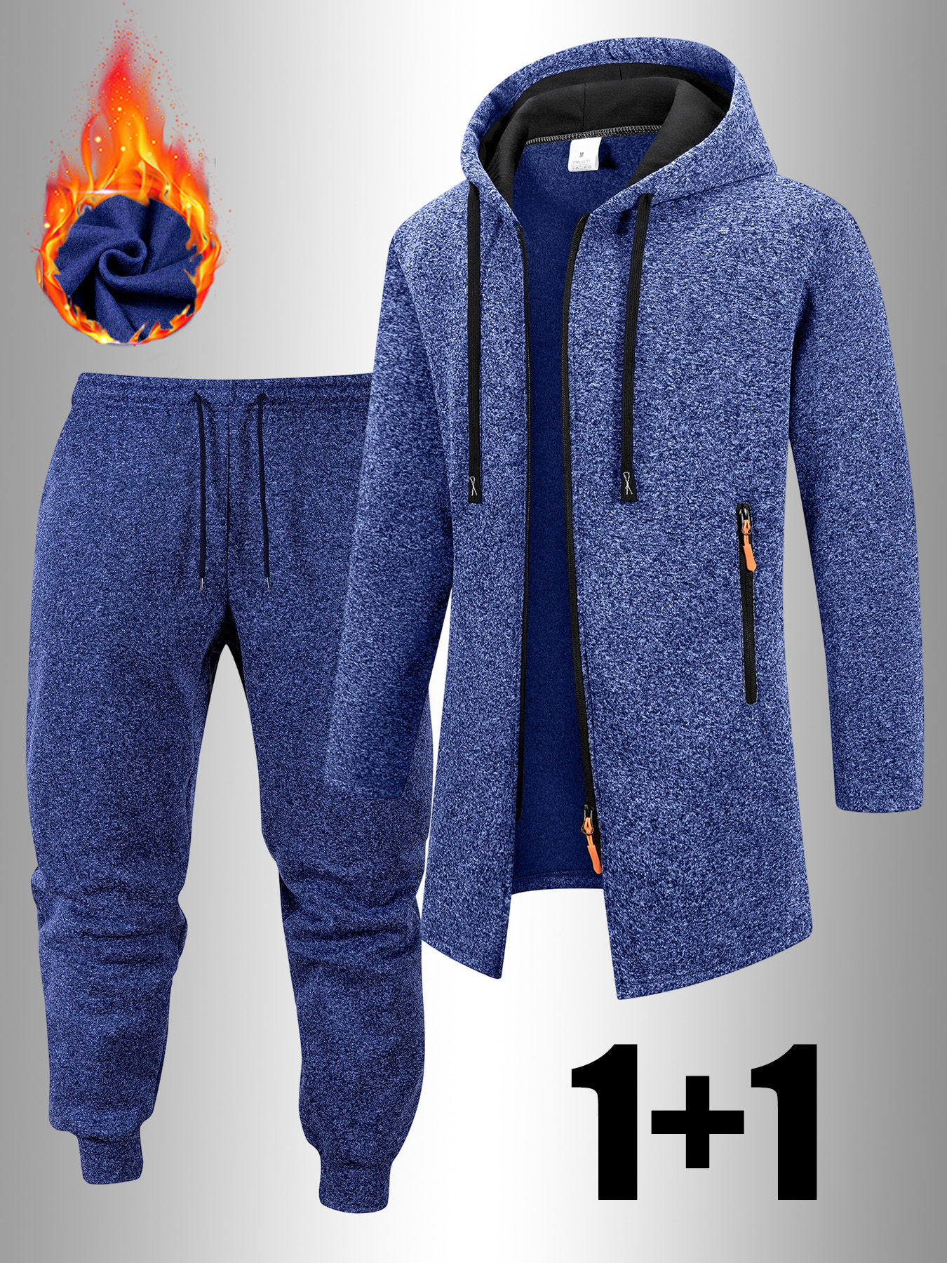 Men's Casual Sports Outfit Hooded Jacket and Pants Set
