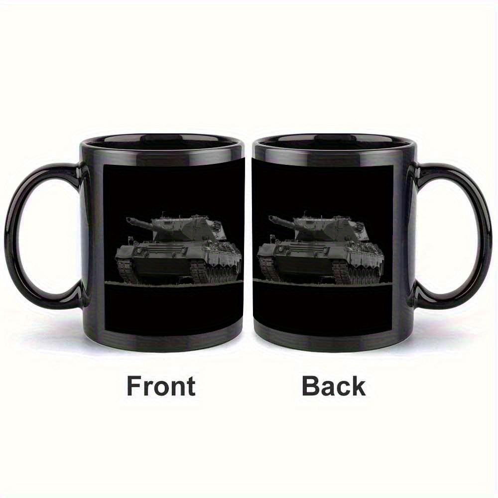 1pc military tank themed ceramic cup with tank heavy duty army tank shells collectible for military base   model   army fanzines 11oz gift for   soldiers military enthusiasts ceramic mug for 1